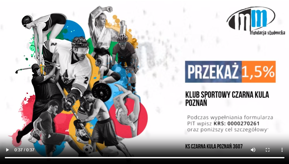 Przekaż 1,5% podatku - Klub Sportowy Czarna Kula Poznań - Fundacja Studencka Młodzi-Młodym